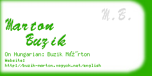 marton buzik business card